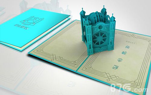 《纪念碑谷》奇特城堡·3D纸雕立体贺卡