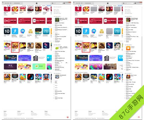 图3：App Store新加坡、香港主页引荐