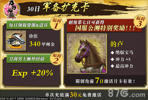 《刀剑乱舞-ONLINE-》中文版 国服限制马匹