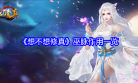 《想不想修真》巫脉作用一览