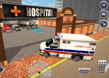 火柴人救护车驾驶游戏宣传图