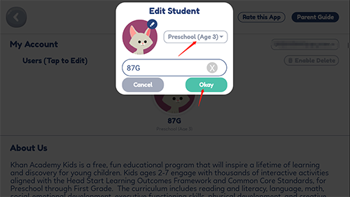 可汗学院儿童版app怎么改年龄3