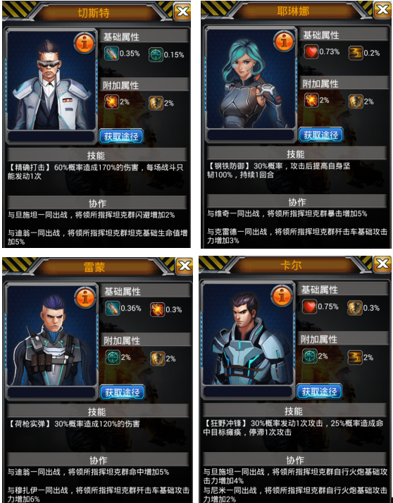 全民红警蓝色将领分析