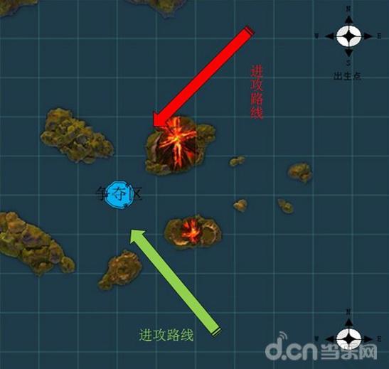 巅峰战舰熔岩海峡卫星图 熔岩海峡小地图解析