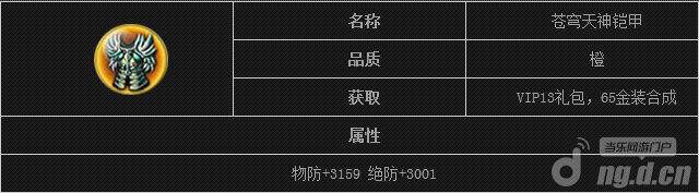 《剑魂之刃》65金装苍穹天神属性及获取方式介绍